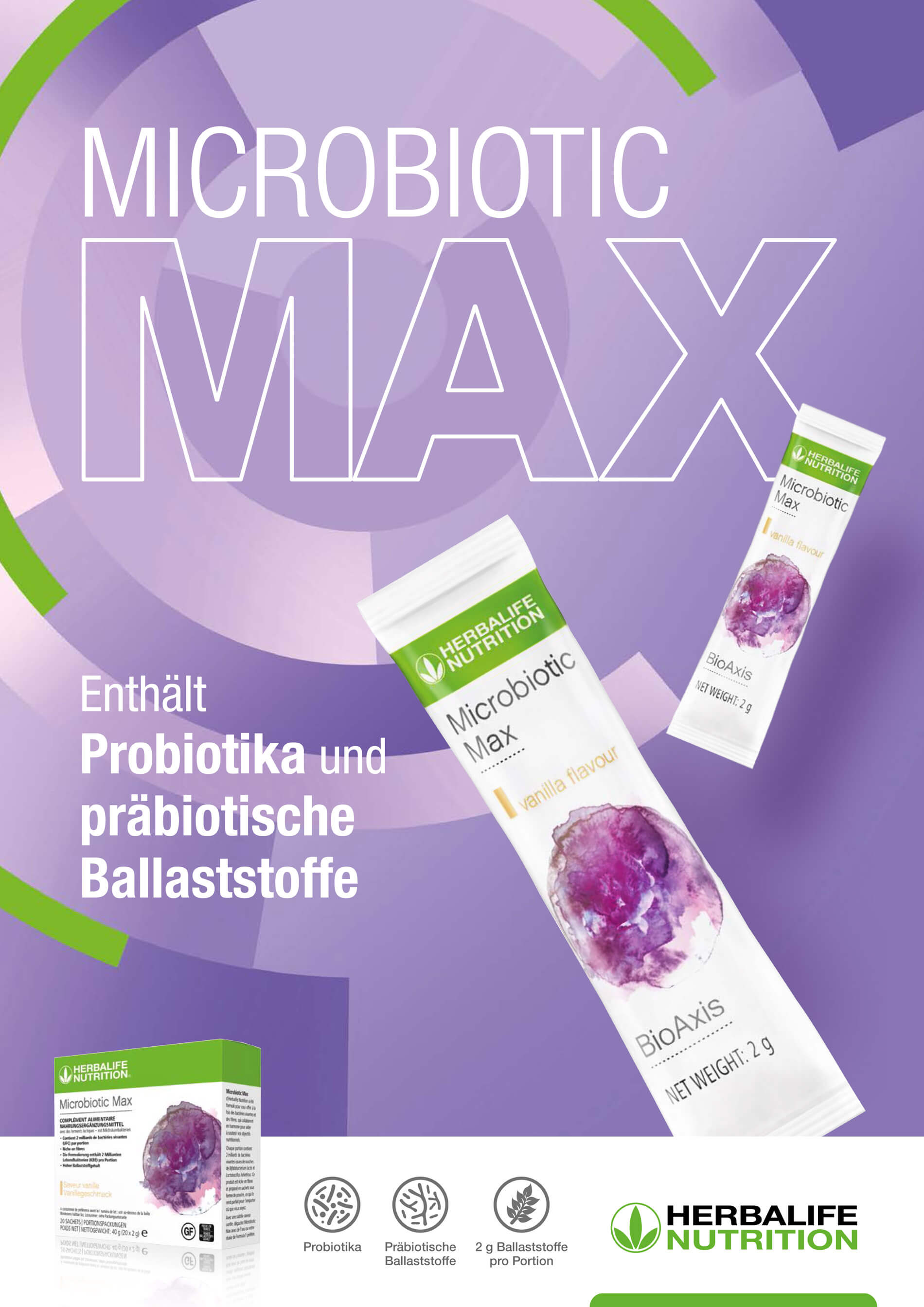 Microbiotic Max Vanillegeschmack 20 Portionspackungen (ref: 173K)